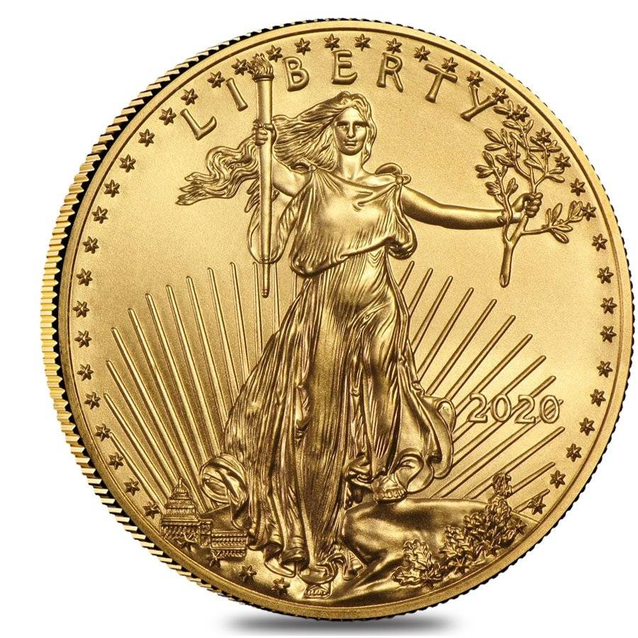 2020 1 oz Gold American Eagle $50 Coin BU 